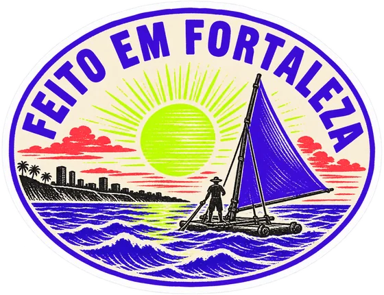 Adesivo de jangada sob o sol: feito em Fortaleza